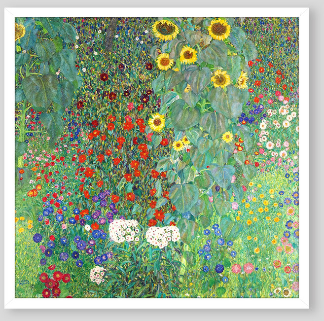 [인메이블] 클림트 명화 3종 그림 액자 해바라기가 있는 정원 인테리어 카페 집들이 선물 사무실 자취방, 01.IM_클림트 해바라기가 있는 정원