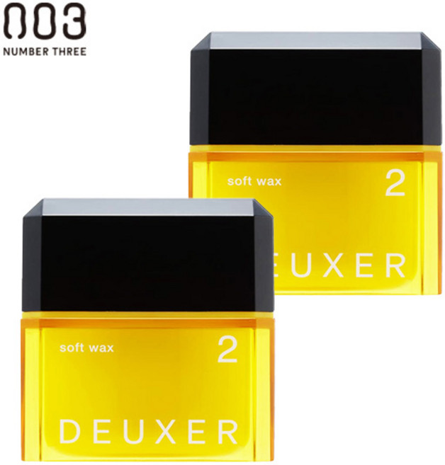 넘버쓰리 듀서왁스 2 소프트 80g 2개 세트 소프트왁스 부드러운컬, 80ml