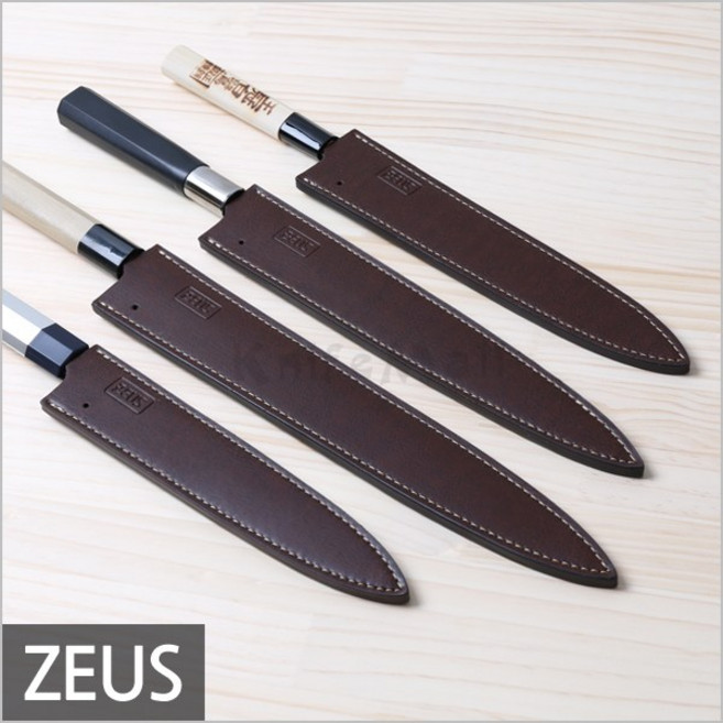 고급 프리미엄 사시미 칼집 가죽, 다크브라운, 1개