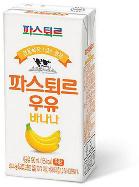롯데 파스퇴르 우유 바나나190ml, 24개, 190ml