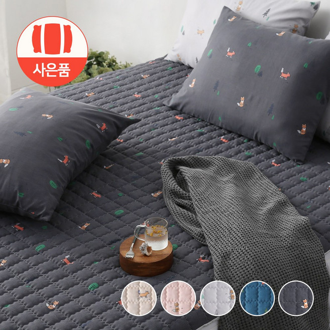 스잠 여우당당 온수&전기&카본&온열매트커버 S. SS. D. Q, 진그레이