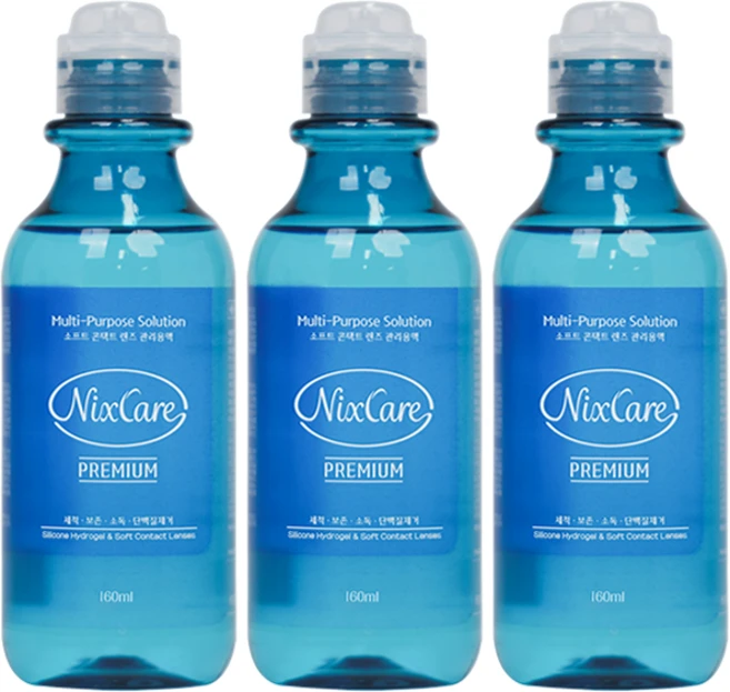 휴메디솔 닉스케어 프리미엄 렌즈 세정액, 3개, 160ml - 쿠팡