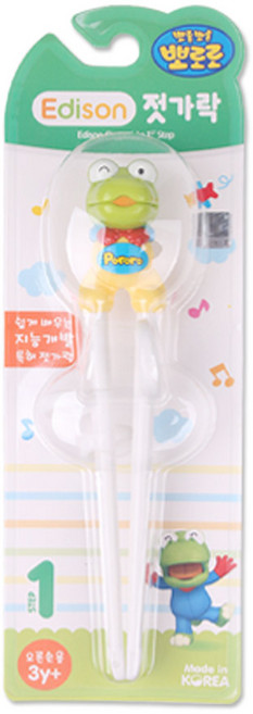 해호 에디슨 크롱 젓가락 1단계 오른손, 그린, 1개