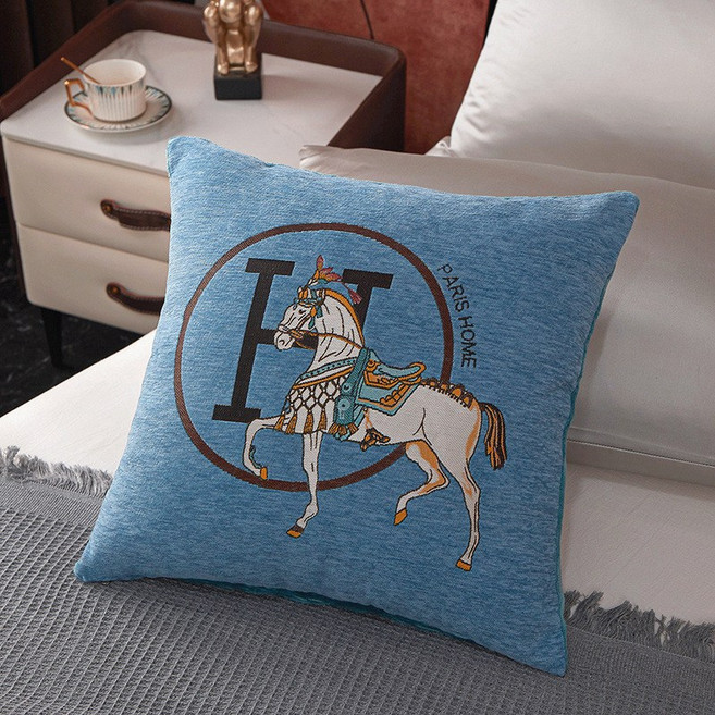 빅무드 셔닐 자수 쇼파 쿠션 커버