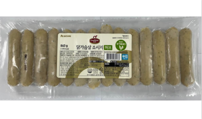 쉐프원 닭가슴살 소시지 허브, 1개, 840g
