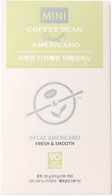 커피빈 디카페인 아메리카노 원두커피믹스, 900mg, 90개입, 1개