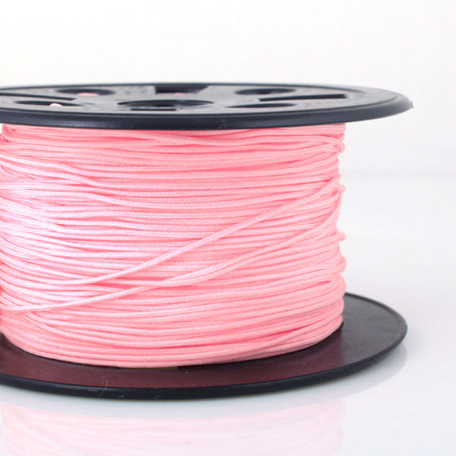 비즈아이 [Y-20-07]폴리매듭실 1mm 연핑크 5yd(450cm)