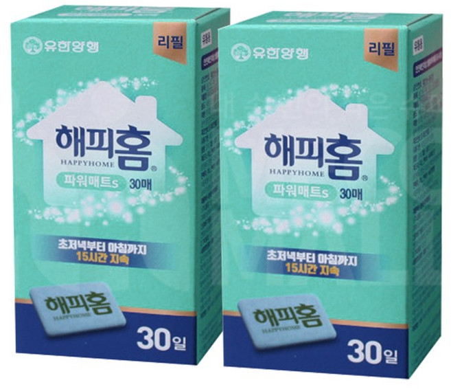유한양행 해피홈 파워매트 30매, 2개
