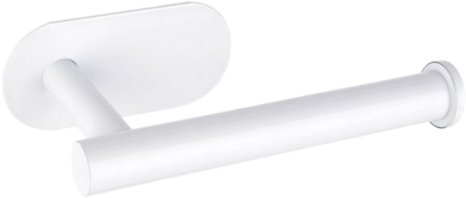 클린앤픽 무타공 ABS 욕실 화장실 휴지걸이, 1개, 퓨어화이트