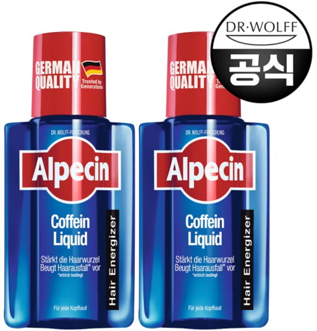 [알페신] 카페인 리퀴드 헤어토닉(모발 및 두피 영양) 200ml X 2, 2개 - 쿠팡