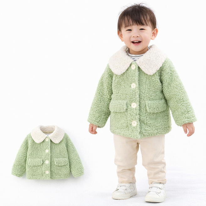 유아동 퍼 카라 점퍼 / 아기 남아 여아 겨울 패딩 누빔 자켓