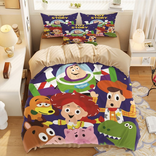 토이스토리 침구 세트 커버 슈퍼싱글 퀸 베개 이불 에일리언, 밴드형, Q