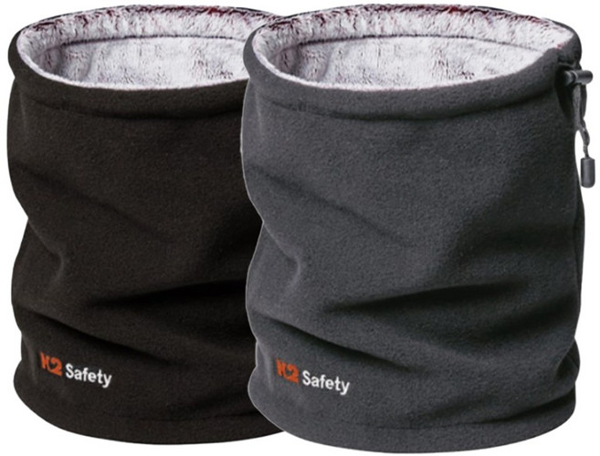 1+1 K2 세이프티 겨울용품 넥게이터 넥워머 현장 방한용품 목도리 비니 보온 목워머 기모워머 목토시 등산 야외활동 필수아이템, 블랙+그레이, 1개