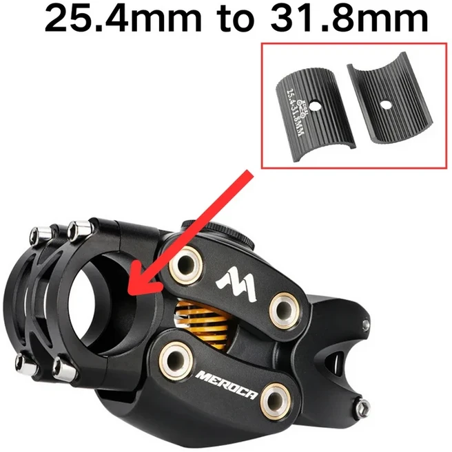 MEROCA MTB 산악 로드 바이크 서스펜션 스템 투어링 사이클링 그래브네 충격 흡수 라이저 체육관 4 90mm, 02 25.4mm to 31.8mm, 1개