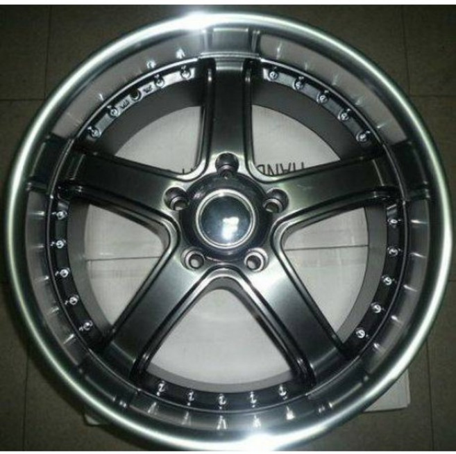 FK 鋁圈 20吋 5/130 HS185 黑高亮車邊, 1個