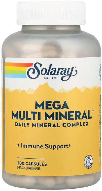 Solaray 메가 멀티 미네랄 캡슐 200정, 1개 - 쿠팡