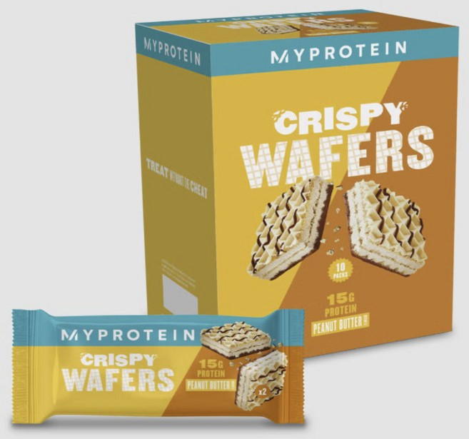42g 10개입 마이프로틴 크리스피 웨이퍼 와퍼 땅콩버터 단백질간식 Myprotein crispy wafers