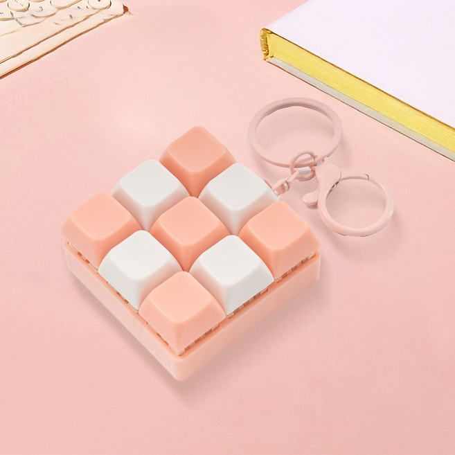 키캡 키링 기계식 키보드키링 9키, 1개, 오렌지