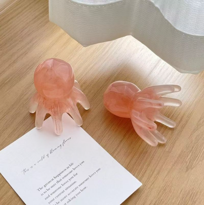 노바르 문어 두피 괄사 마사지기, 핑크, 2개