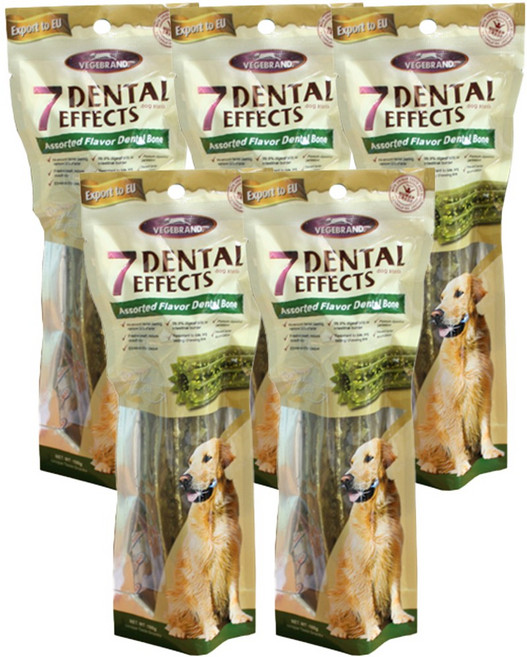 베게 팝핀 빅본 대형견 중형견 강아지 개껌 대형 치석제거껌 덴탈껌 간식 리트리버 진돗개, 5개