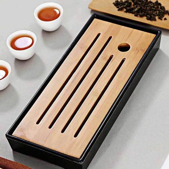블랙 다기 트레이 티앤차 대나무차판 다도차판 차판 차판 잔받침 다도용품 다도차판 티앤차 대나무차판 찻잔받침 다도세트+그래Shop, 빠른배송