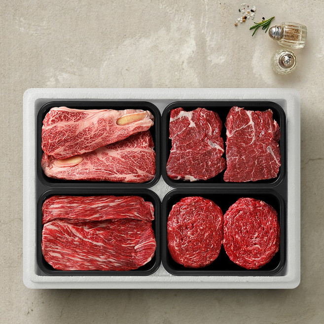 투뿔한소 한우 1++등급 구이용 선물세트 3호 1.2kg, 1개