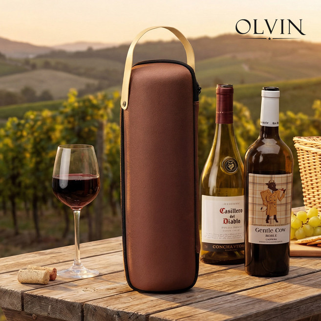 올빈 와인 싱글 캐리어, 월넛브라운, 1개