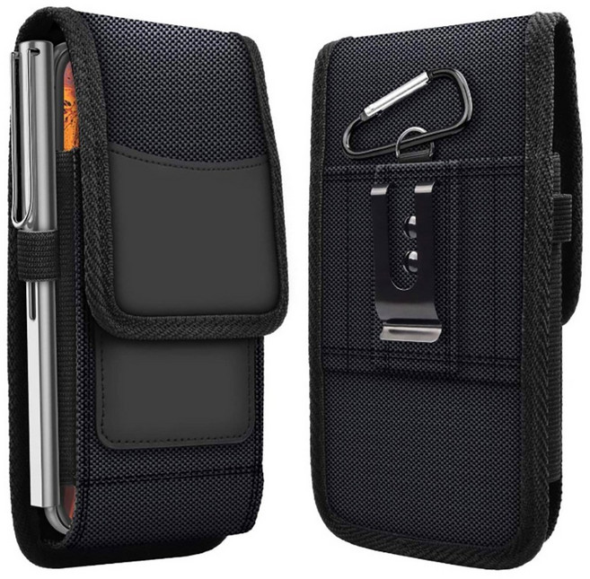 핸드폰 허리가방 휴대폰 벨트 파우치 스마트폰 벨트 케이스 갤럭시 노트 폴드 아이폰울트라 맥스, 1개, 블랙