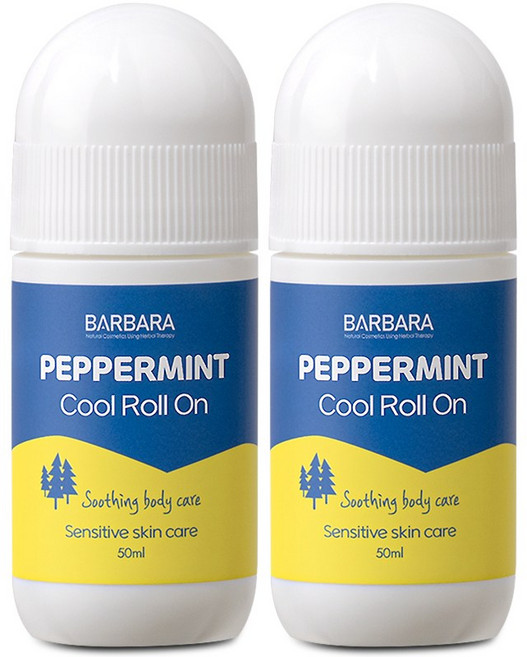 바르바라 쿨 페퍼민트 아로마 오일 롤온, 2개, 50ml