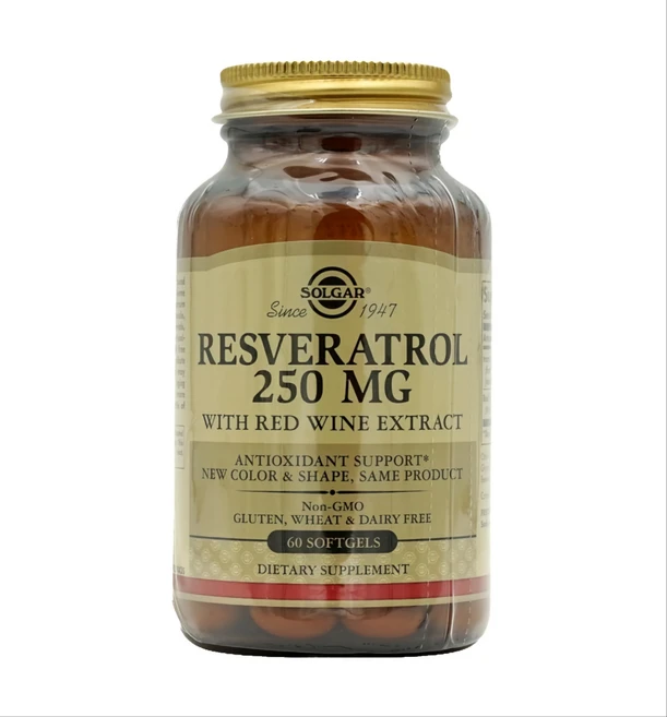 Solgar Resveratrol 솔가 레스베라트롤 250mg 60정, 1통 - 쿠팡