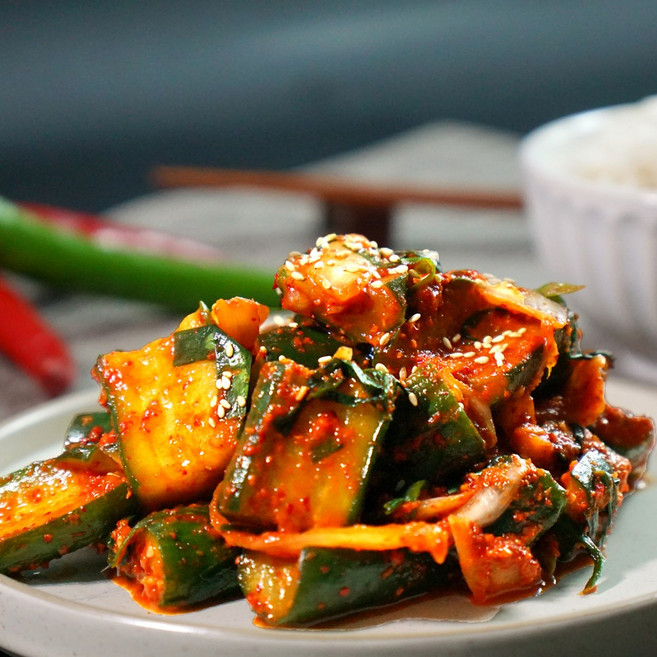 100% 국내산 재료 사용! 전라도 손맛 오이부추김치, 1개, 1kg