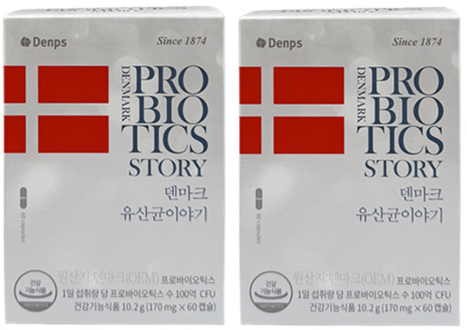 덴프스 정품 덴마크 유산균이야기 프로, 60정, 2개