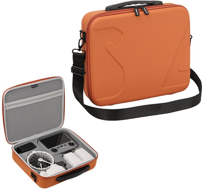 써니라이프 DJI 플립 콤보케이스(PU Leather Ver.) 드론 보호 수납 가방 악세사리(드론 미포함), 오렌지, 1개
