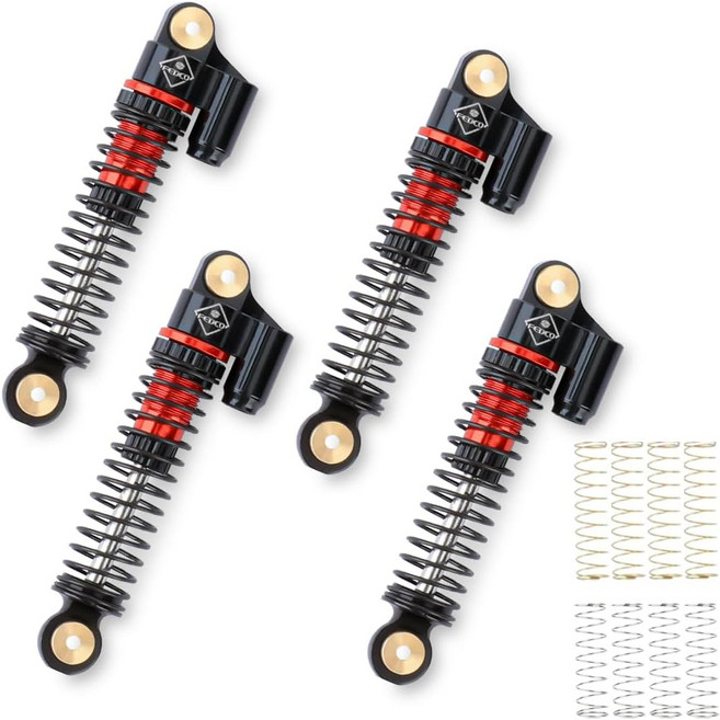 FEDCO FCX24 FMS FCX18 124 118 RC 크롤러 업그레이드를 위한 스프링으로 47MM 오일 충전 충격 흡수기 충격파, Blue