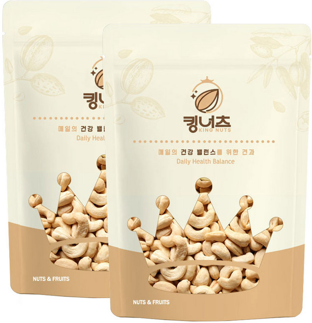 킹너츠 매일 로스팅 구운캐슈넛, 500g, 2개