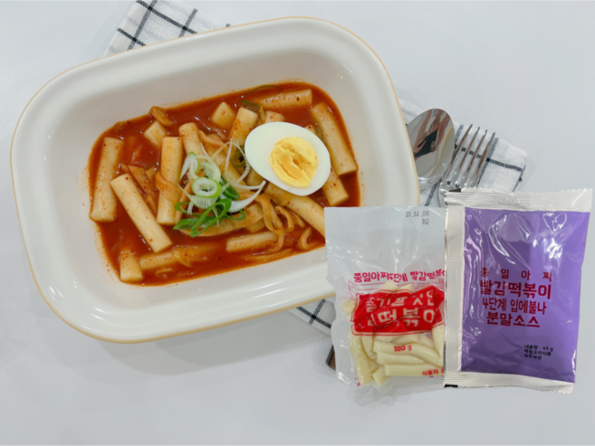 빨강떡볶이 4단계(떡+소스), 1개, 225g