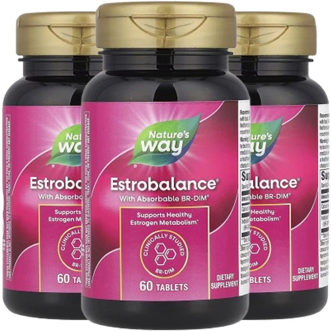 네이쳐스웨이 흡수력 높은 BR-DIM이 함유된 EstroBalance 60정, 3개 - 쿠팡