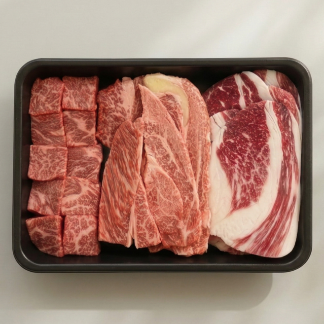 한우 1++ 소고기 구이용 등심 부채살, 1세트, 1.2kg