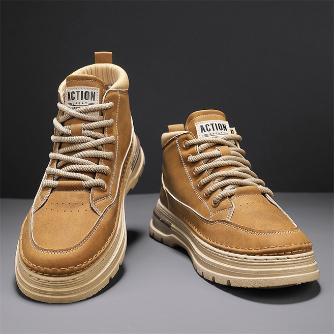 SunburstWonder 남성 여름 하이탑 워커 캐주얼 패션 미끄럼 방지 슈즈