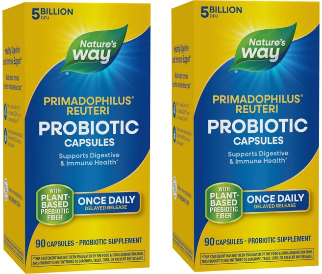 네이쳐스웨이 프리마도필러스 루테리 유산균 50억 베지테리안 캡슐, 2개, 90정 - 쿠팡