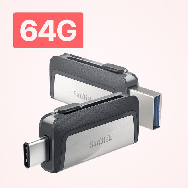 샌디스크 USB 메모리 Ultra Dual SDDDC2 OTG USB 3.0 USB C타입, 64GB
