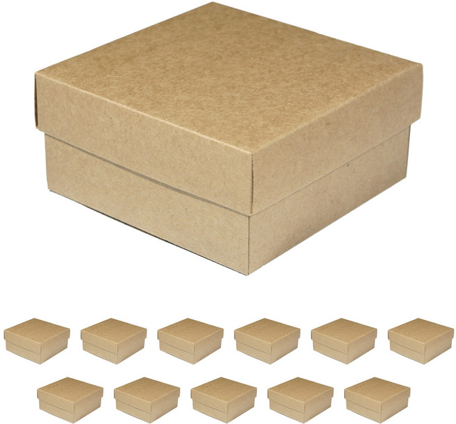 크라프트 접이식 종이상자 선물상자 소사이즈, 12개, 크라프트 베이직