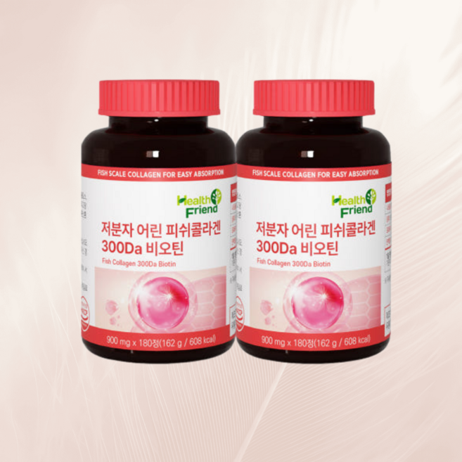 헬스프랜드 저분자 피쉬콜라겐 300달톤 6개월분 180정 비오틴 영양제, 2개