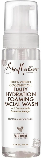 SheaMoisture 시어모이스처 100% 버진 코코넛 오일 시어 버터 데일리 페이스 클렌저, 2개, 222ml - 쿠팡