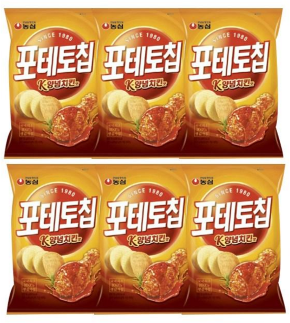 포테토칩 K 양념치킨맛, 6개, 86g