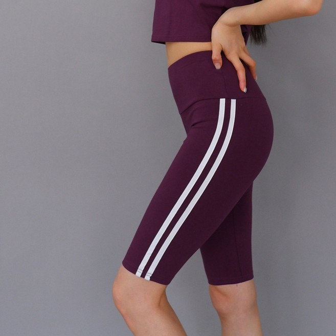 [디아미뇽] 면스판 하이웨스트 두줄5부레깅스 국내원단으로 국내생산