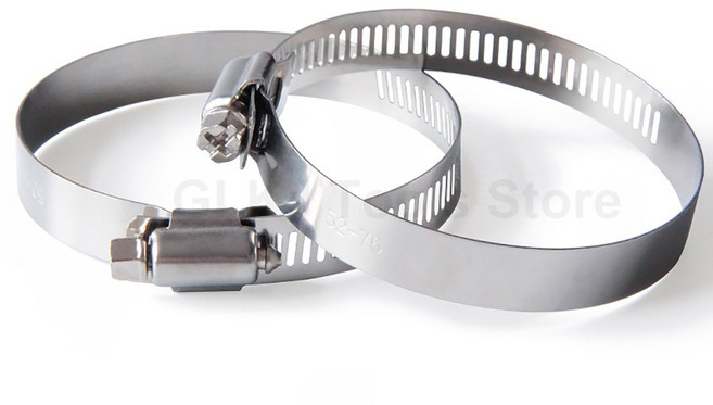 2개 304 스테인레스 드라이브 50 160 파이프 110 워터 PVC 후프 클램프 라인 호스 스틸 75 클립 200MM, 105-127mm