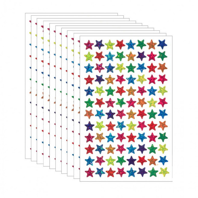 960개입 컬러 레이저 별 스타 스티커 10mm, 1세트, 혼합(S2214) 960PCS