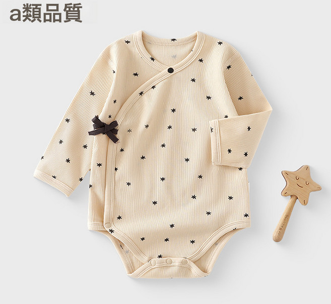 DFMEI 春夏寶寶ins風睡衣a類長袖連體衣嬰兒衣服新生兒彈力男女童包屁衣