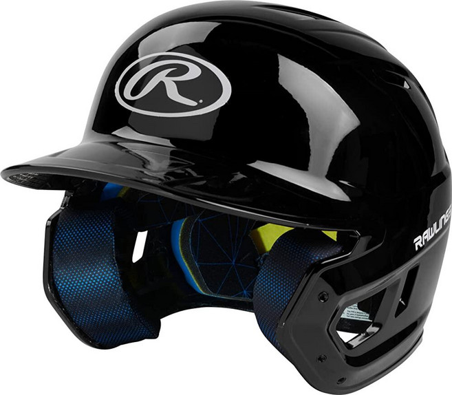 Rawlings | MACH 배팅 헬멧 | 글로스 네이비 | 주니어 (16 3/8 - 7 1/8인치), 유광 블랙, 1개